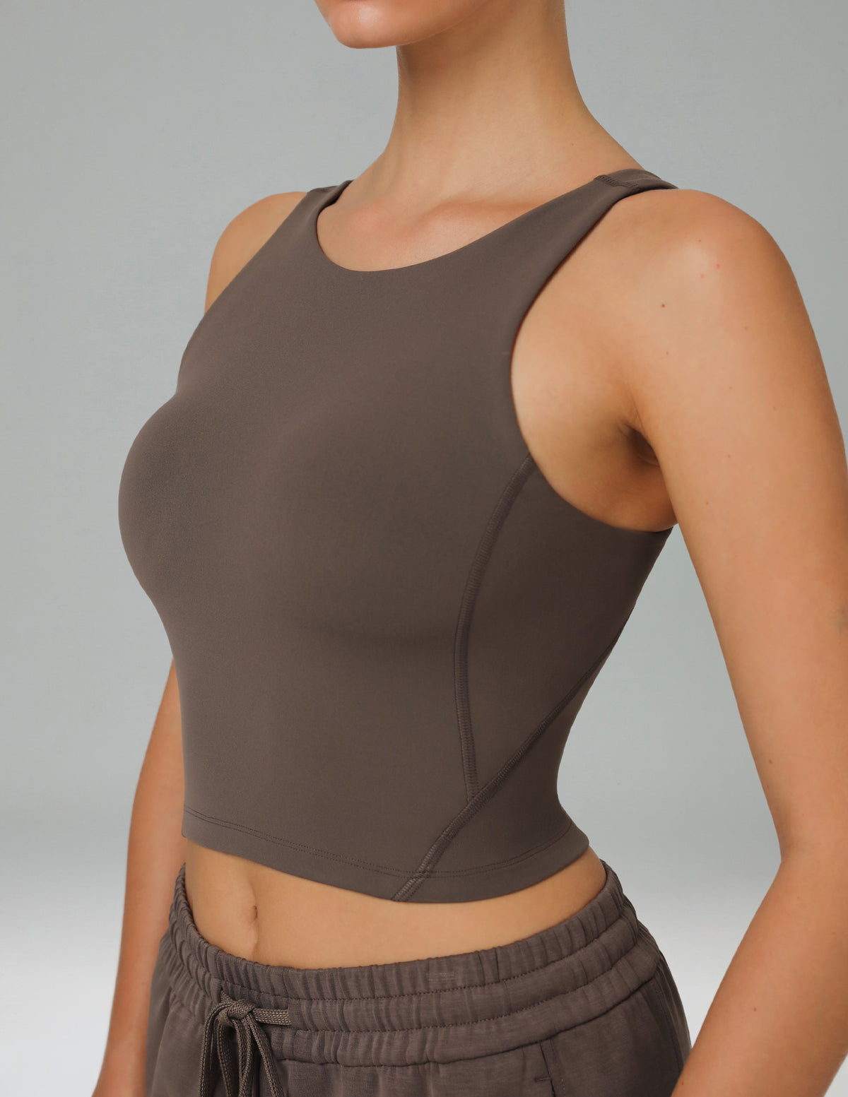 Dreamlux High Neck U-Back Workout Tank Top w/ Removable Padded Cups 2