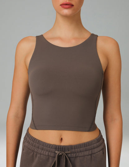 Dreamlux High Neck U-Back Workout Tank Top w/ Removable Padded Cups 3