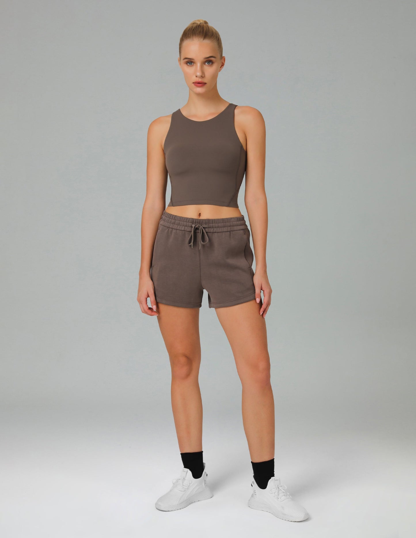 Dreamlux High Neck U-Back Workout Tank Top w/ Removable Padded Cups 4