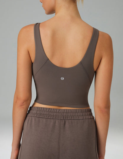 Dreamlux High Neck U-Back Workout Tank Top w/ Removable Padded Cups 6