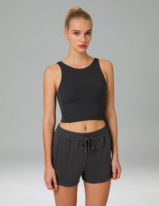 Dreamlux High Neck U-Back Workout Tank Top w/ Removable Padded Cups 7