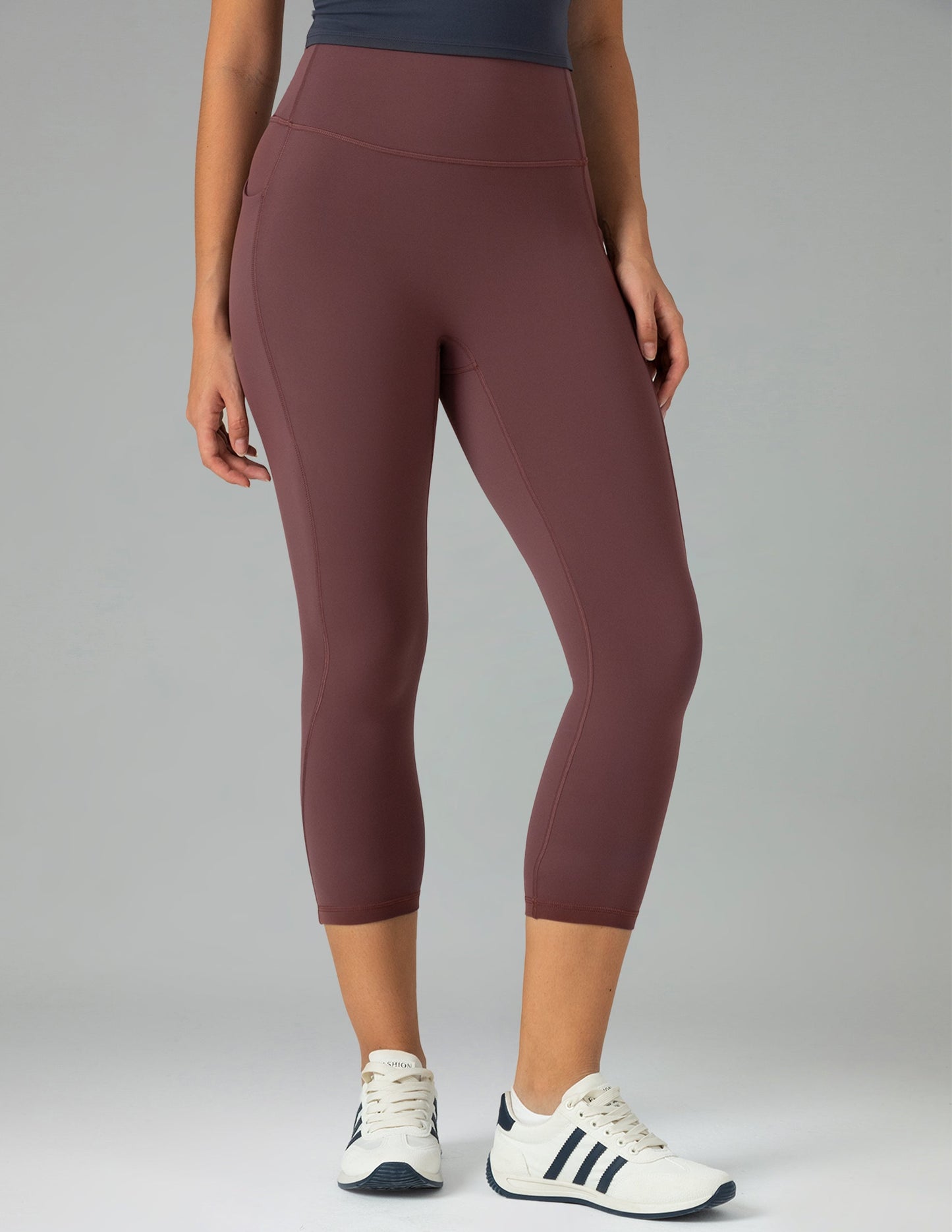 Dreamlux High Waisted No Front Seam 21" Workout Legging w/ Pockets 11