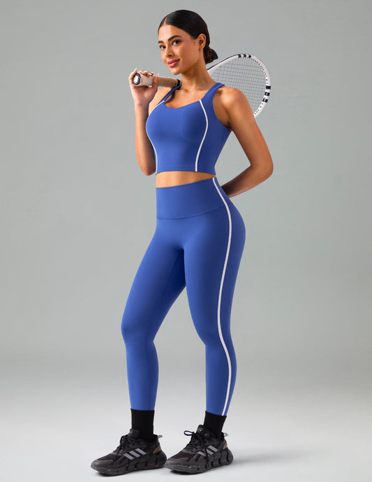 Dreamlux High Waisted No Front Seam 25" Yoga Legging w/ Contrast Trim 6