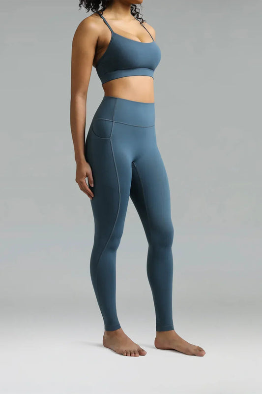 Dreamlux High Waisted No Front Seam 28" Full Length Workout Legging w/ Pockets 11
