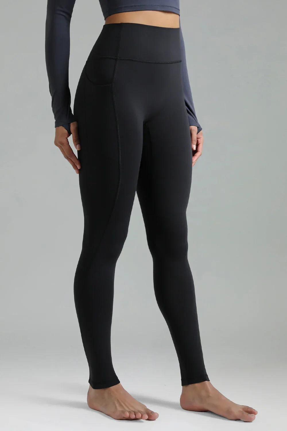 Dreamlux High Waisted No Front Seam 28" Full Length Workout Legging w/ Pockets 13