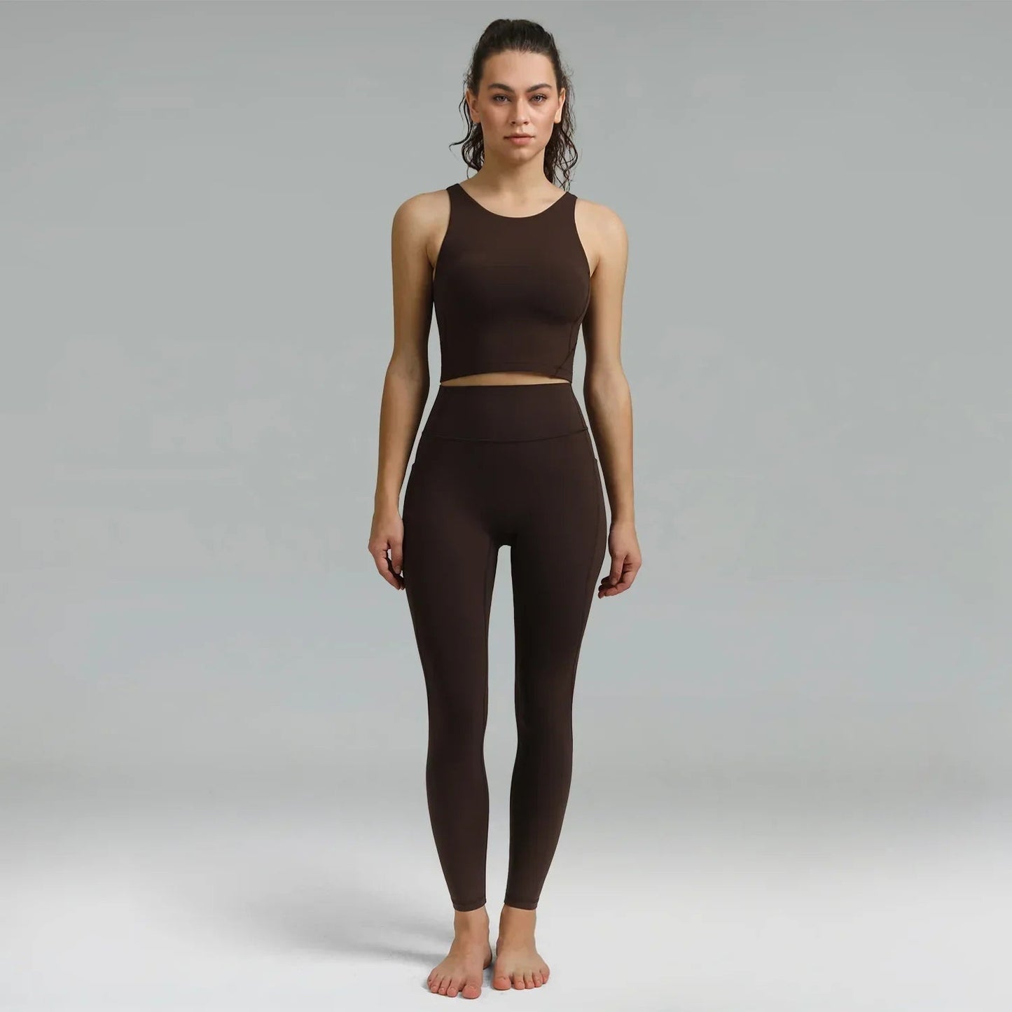 Dreamlux High Waisted No Front Seam 28" Full Length Workout Legging w/ Pockets 2