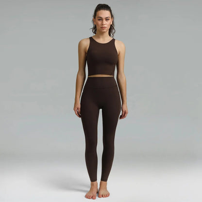 Dreamlux High Waisted No Front Seam 28" Full Length Workout Legging w/ Pockets 2