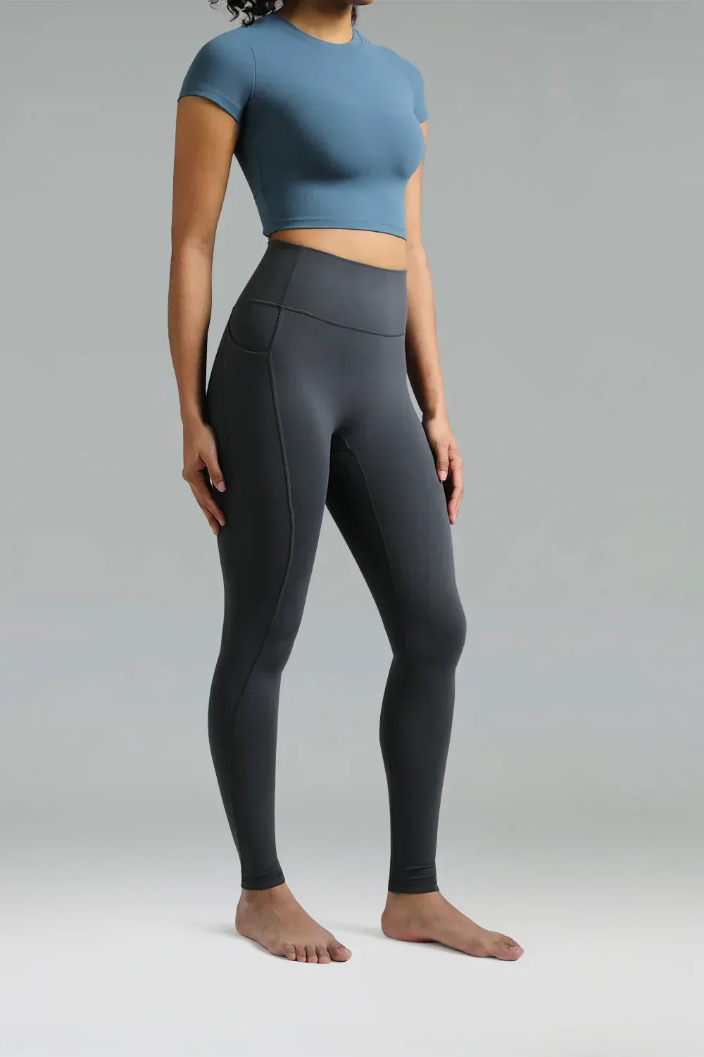 Dreamlux High Waisted No Front Seam 28" Full Length Workout Legging w/ Pockets 7