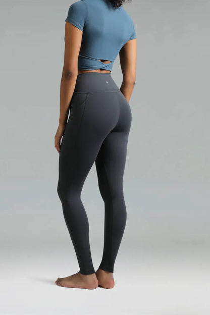 Dreamlux High Waisted No Front Seam 28" Full Length Workout Legging w/ Pockets 8
