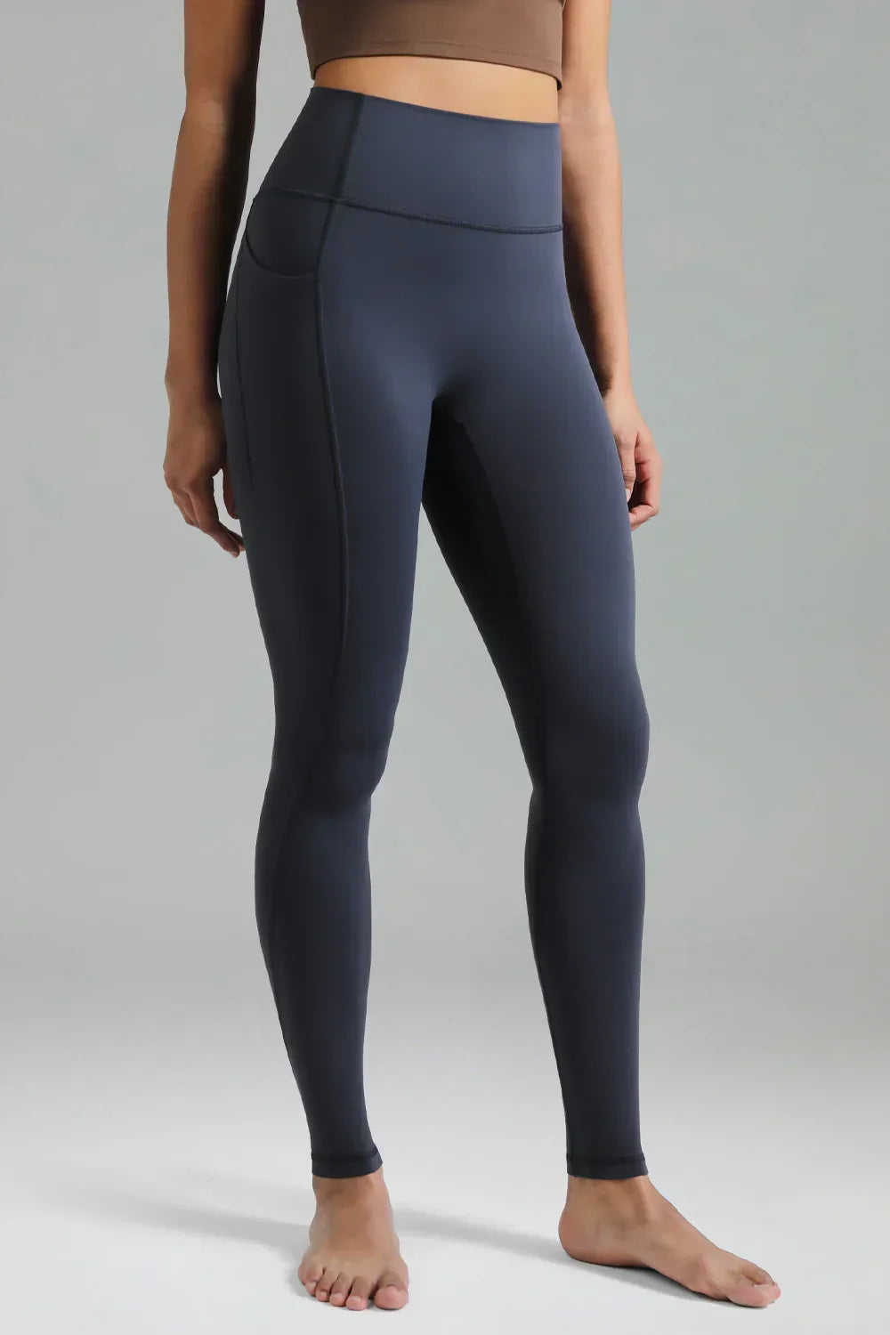 Dreamlux High Waisted No Front Seam 28" Full Length Workout Legging w/ Pockets 9