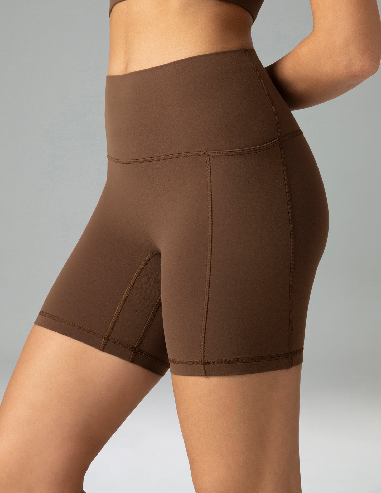 Dreamlux High Waisted No Front Seam 6" Biker Short w/ Pockets 2