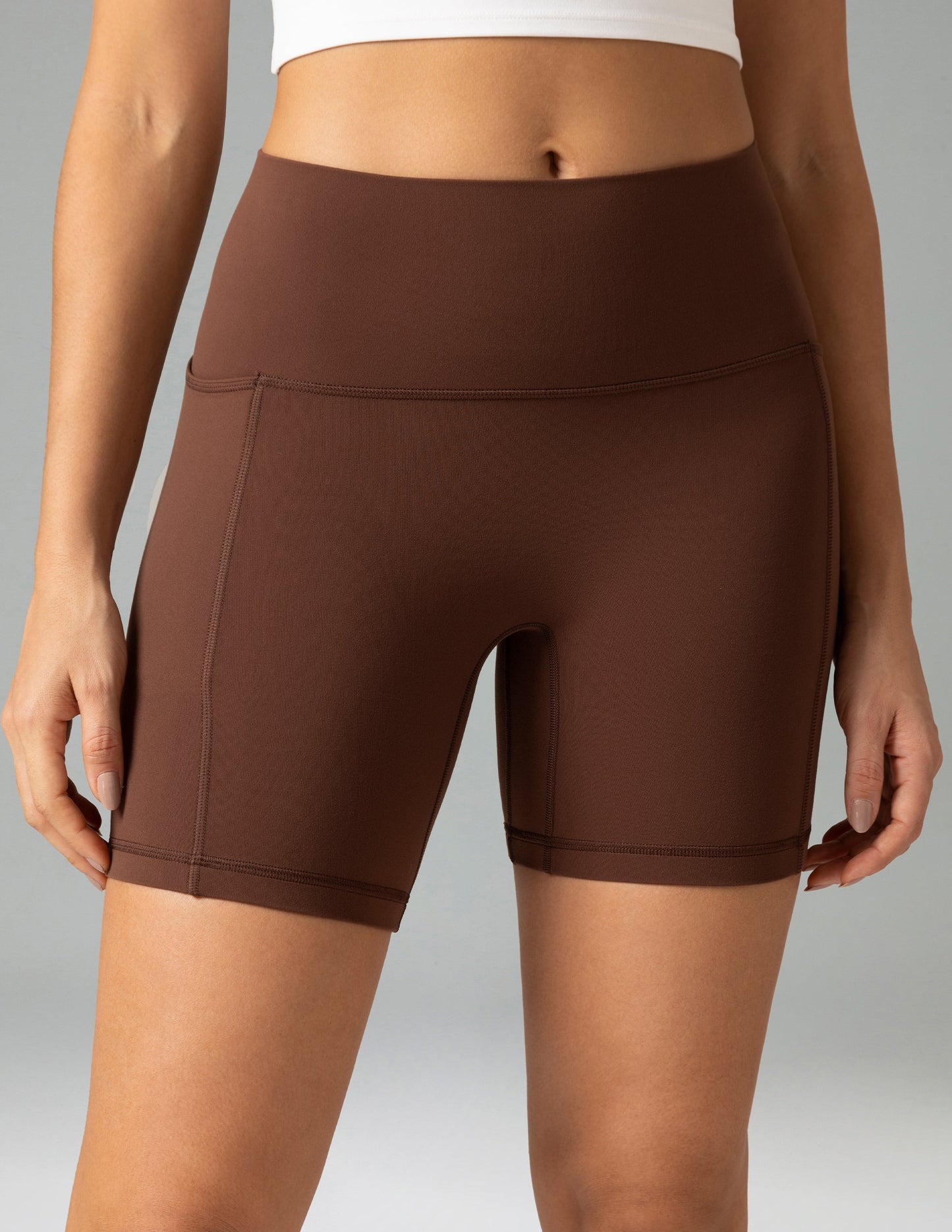 Dreamlux High Waisted No Front Seam 6" Biker Short w/ Pockets 9