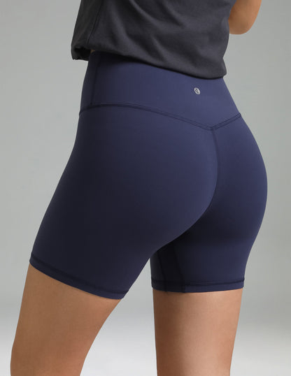 Dreamlux High Waisted No Front Seam 6" Workout Short 3