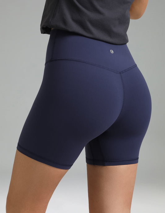 Dreamlux High Waisted No Front Seam 6" Workout Short 3