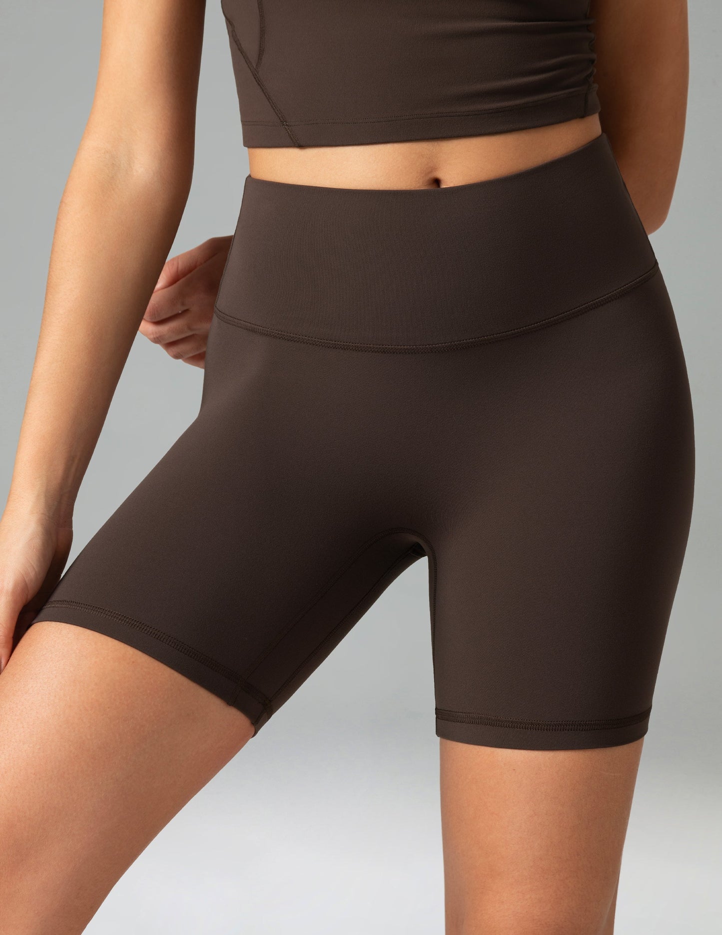 Dreamlux High Waisted No Front Seam 6" Workout Short 9