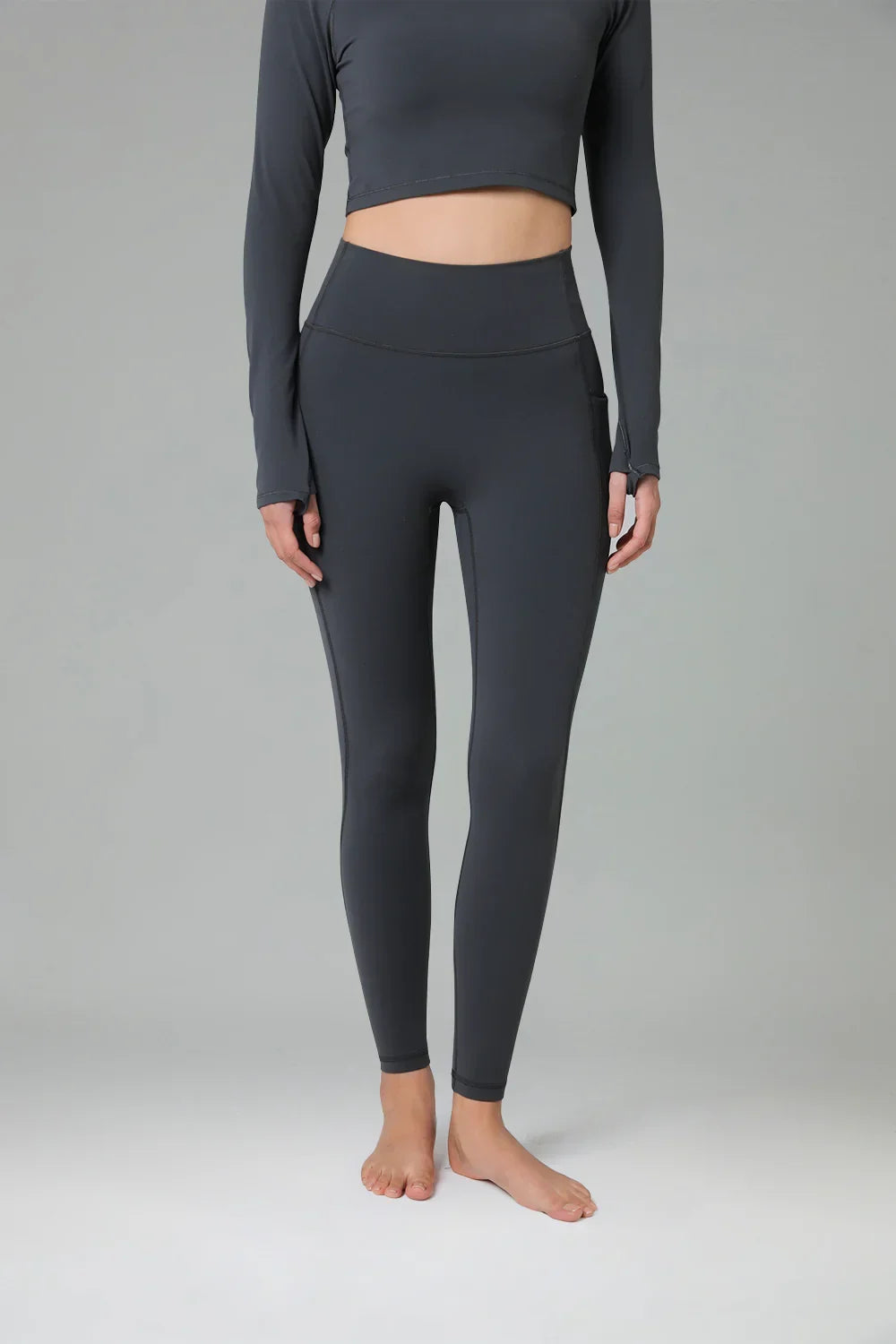 Dreamlux High Waisted No Front Seam 7/8 Workout Legging w/ Pockets 0