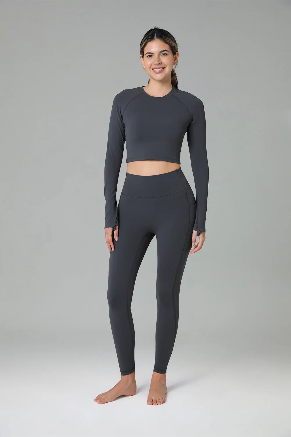 Dreamlux High Waisted No Front Seam 7/8 Workout Legging w/ Pockets 1