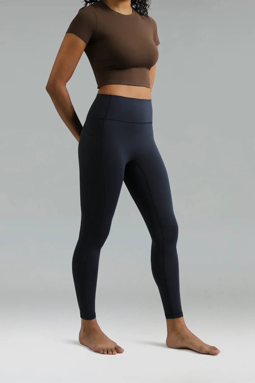 Dreamlux High Waisted No Front Seam 7/8 Workout Legging w/ Pockets 11
