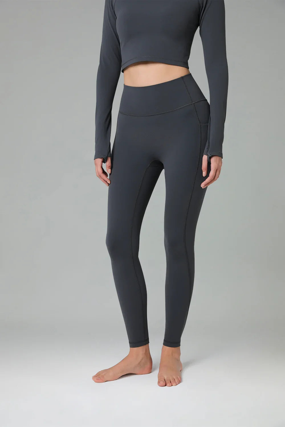 Dreamlux High Waisted No Front Seam 7/8 Workout Legging w/ Pockets 2