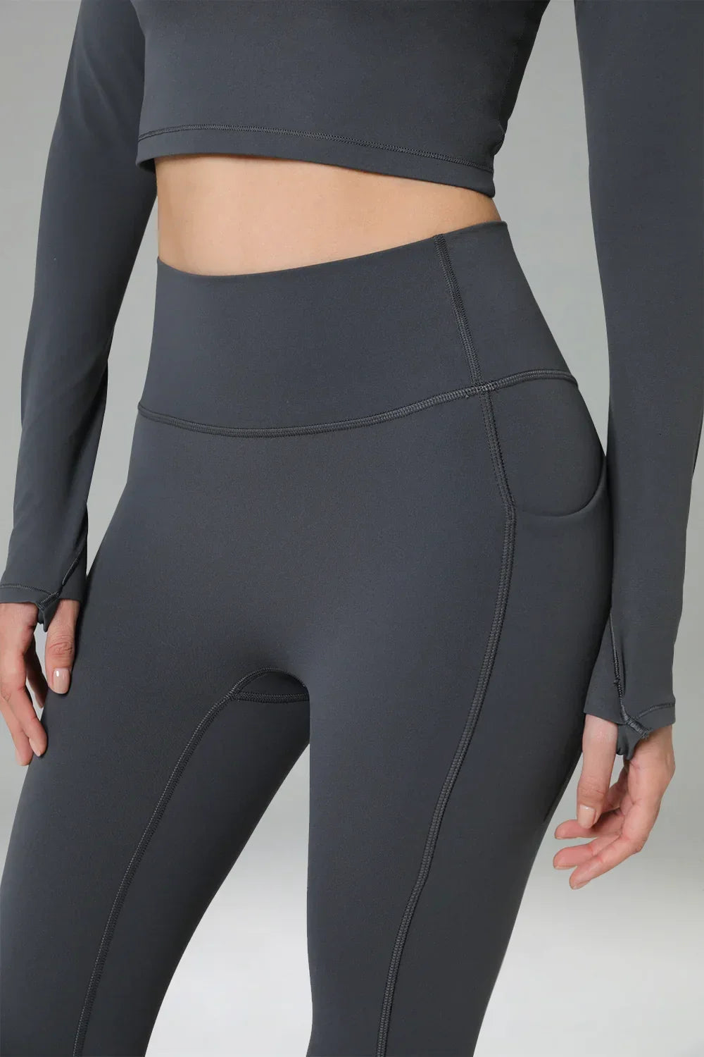 Dreamlux High Waisted No Front Seam 7/8 Workout Legging w/ Pockets 4