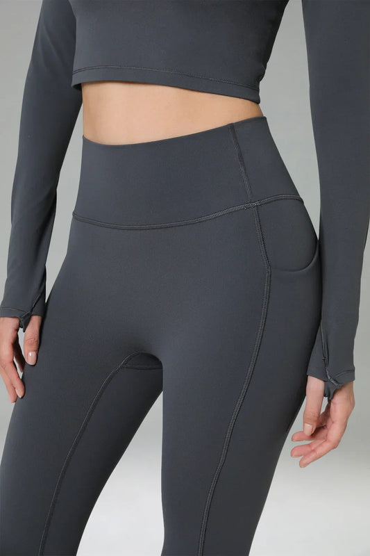 Dreamlux High Waisted No Front Seam 7/8 Workout Legging w/ Pockets 4