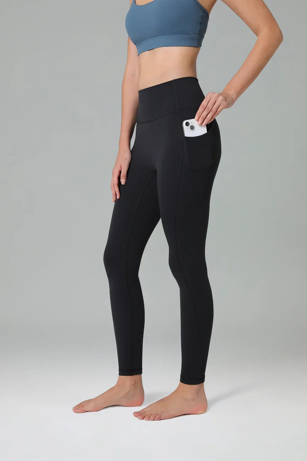 Dreamlux High Waisted No Front Seam 7/8 Workout Legging w/ Pockets 6