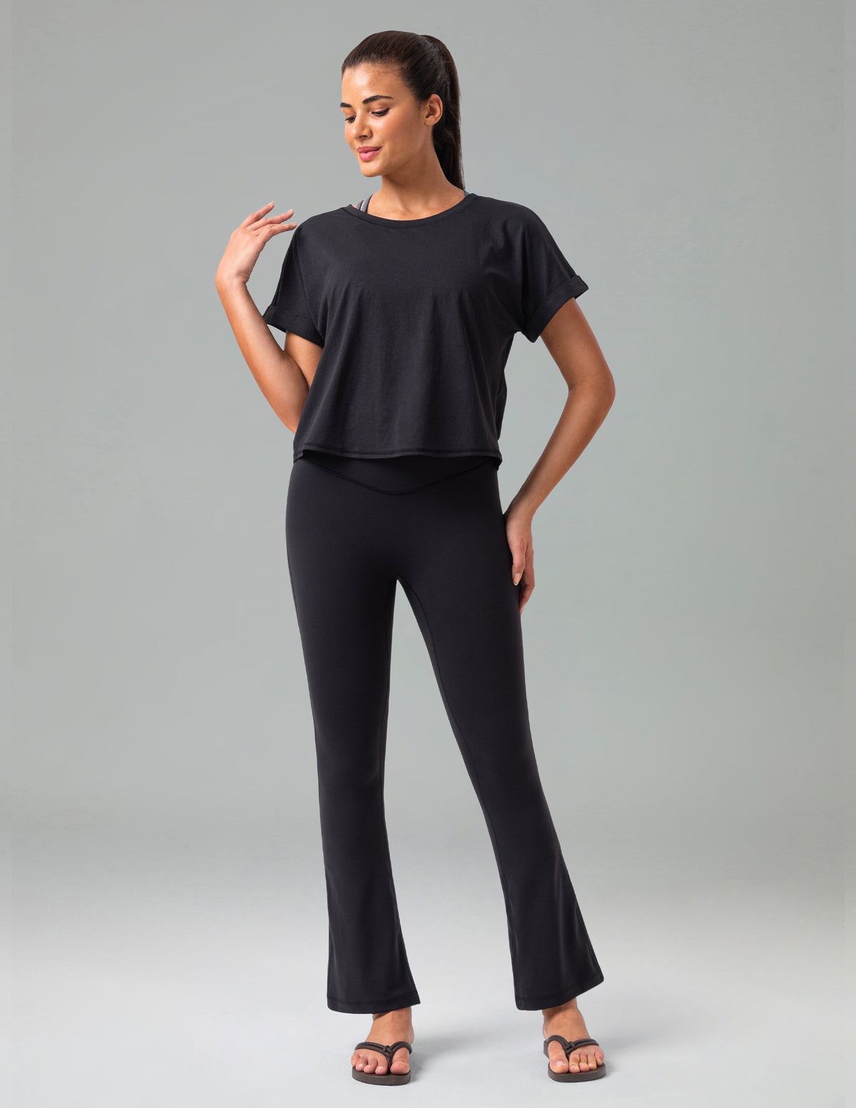 Dreamlux High Waisted No Front Seam Flare Legging 27.5