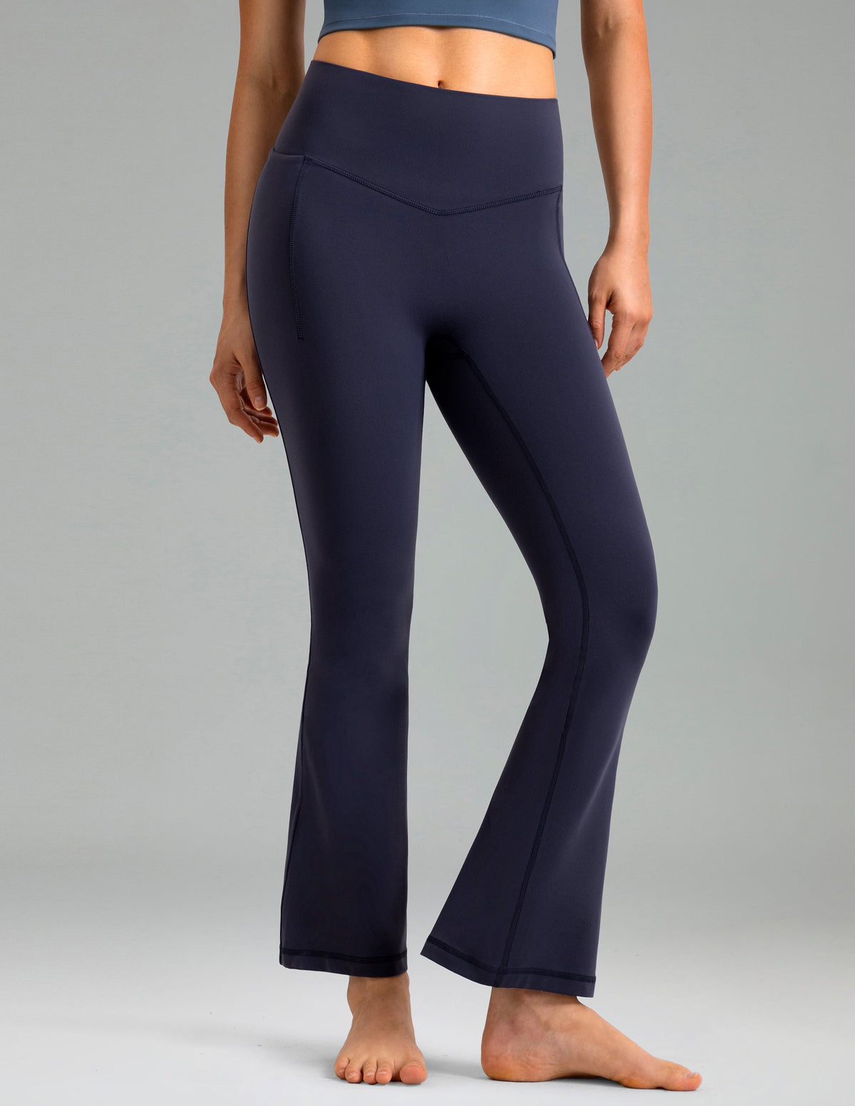 Dreamlux High Waisted No Front Seam Flare Legging w/Pockets 27.5