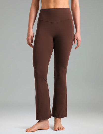 Dreamlux High Waisted No Front Seam Flare Legging w/Pockets 27.5" 10