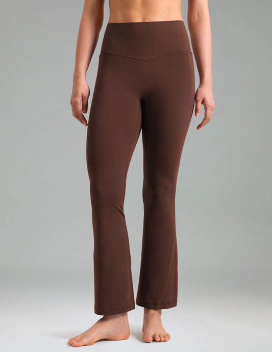 Dreamlux High Waisted No Front Seam Flare Legging w/Pockets 27.5" 10