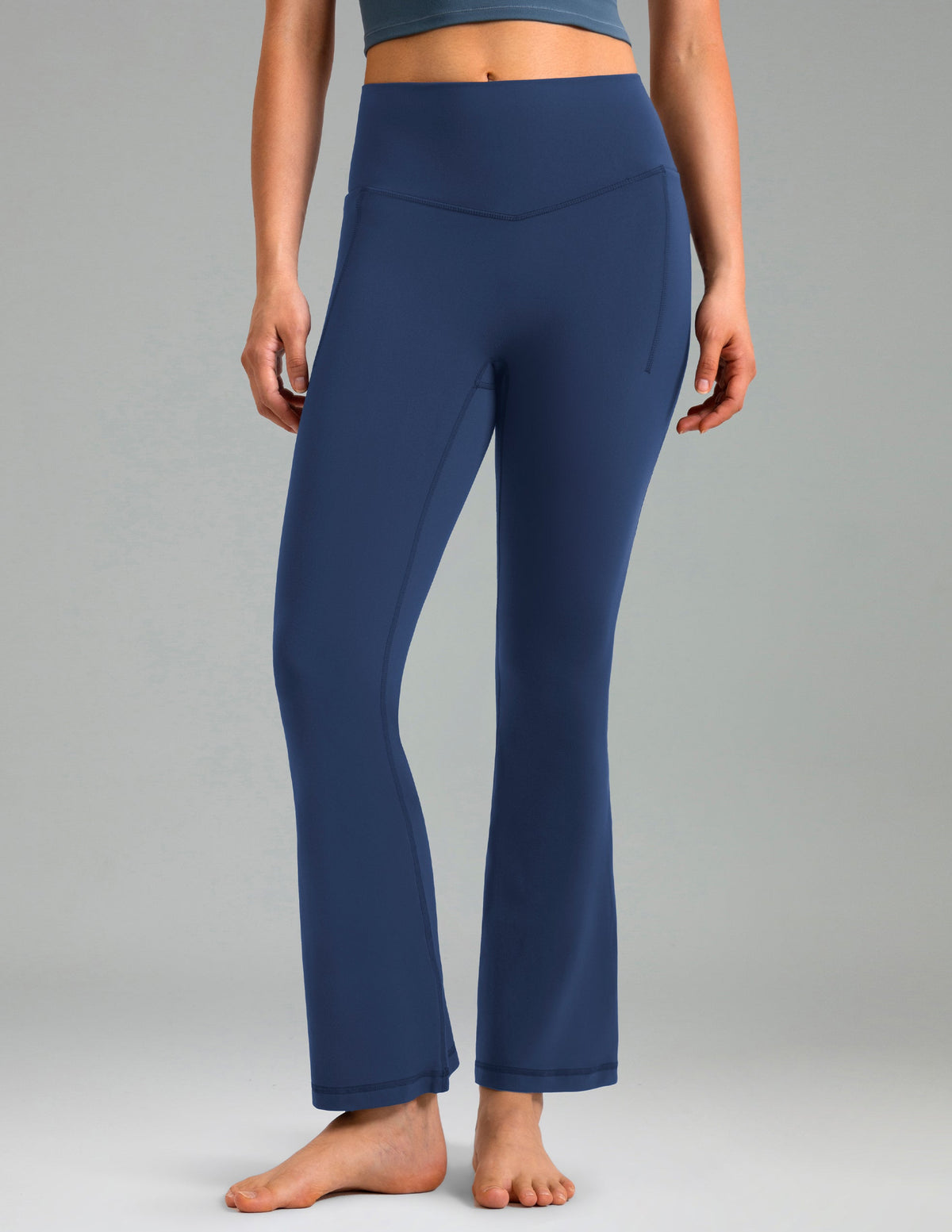 Dreamlux High Waisted No Front Seam Flare Legging w/Pockets 27.5