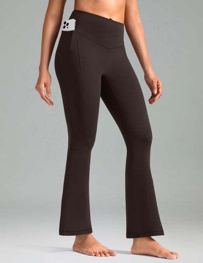 Dreamlux High Waisted No Front Seam Flare Legging w/Pockets 27.5" 16