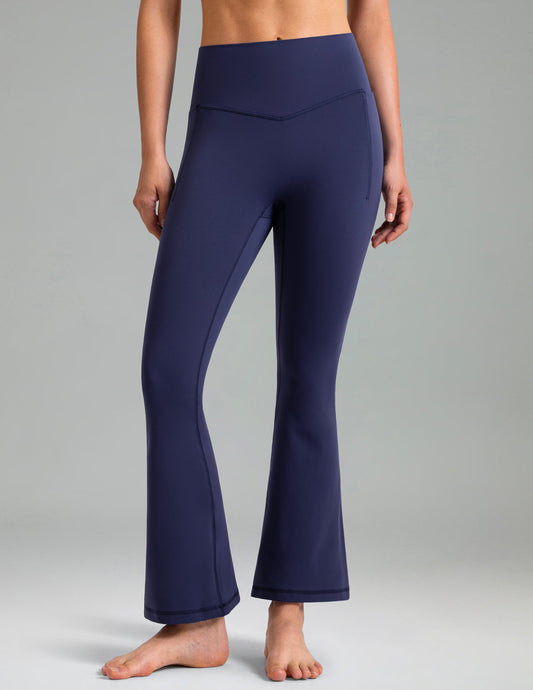 Dreamlux High Waisted No Front Seam Flare Legging w/Pockets 27.5" 17