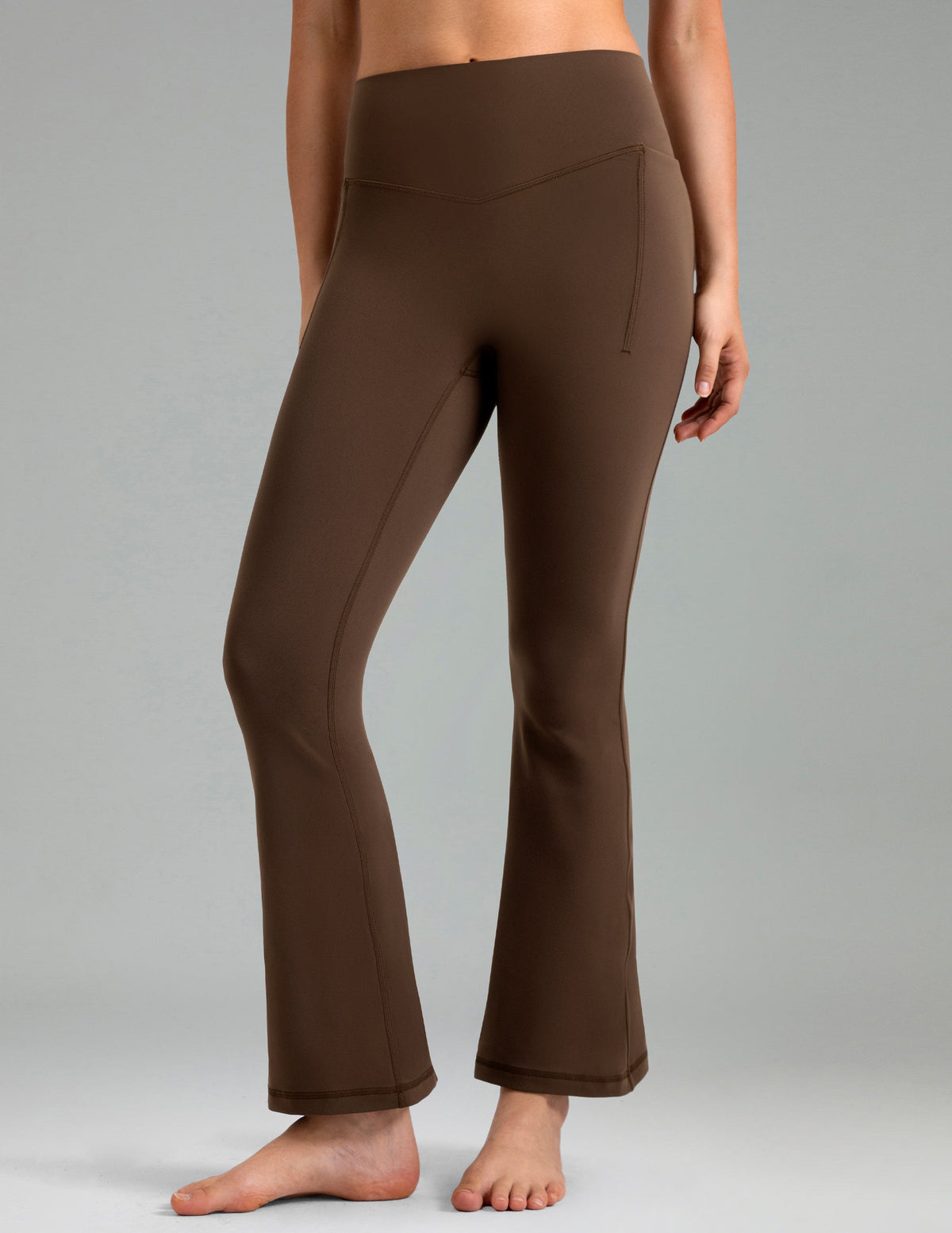 Dreamlux High Waisted No Front Seam Flare Legging w/Pockets 27.5