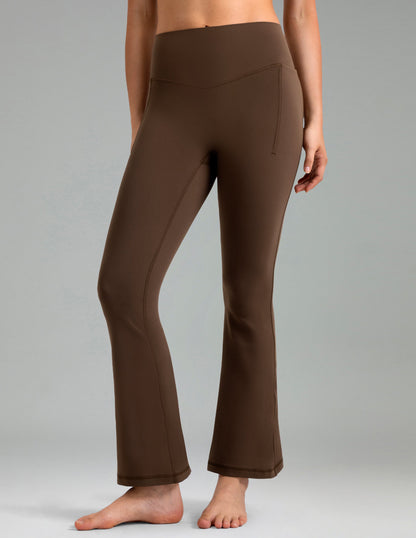 Dreamlux High Waisted No Front Seam Flare Legging w/Pockets 27.5" 6