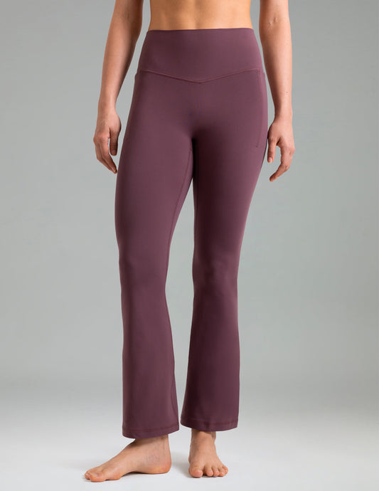 Dreamlux High Waisted No Front Seam Flare Legging w/Pockets 27.5" 9