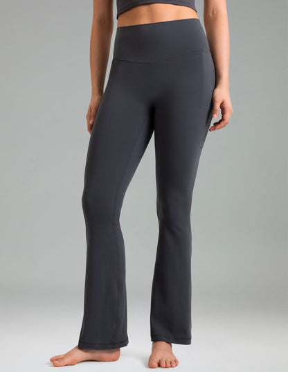Dreamlux High Waisted No Front Seam Flare Legging w/Pockets 29.5" 0