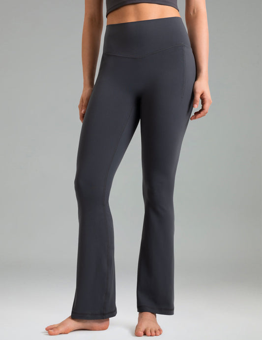 Dreamlux High Waisted No Front Seam Flare Legging w/Pockets 29.5" 0