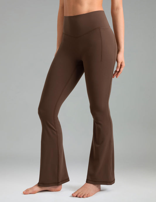 Dreamlux High Waisted No Front Seam Flare Legging w/Pockets 29.5" 14