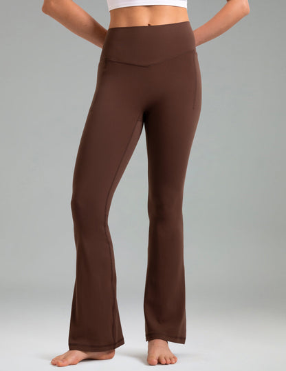 Dreamlux High Waisted No Front Seam Flare Legging w/Pockets 29.5" 16
