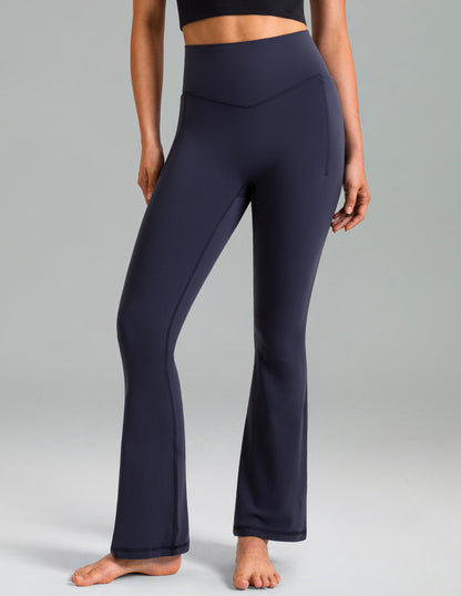 Dreamlux High Waisted No Front Seam Flare Legging w/Pockets 29.5" 17