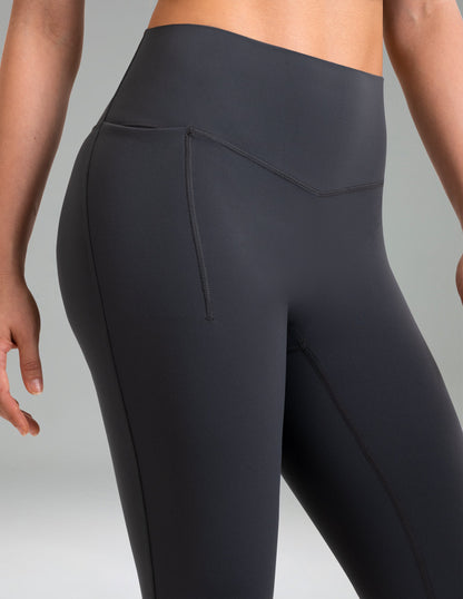 Dreamlux High Waisted No Front Seam Flare Legging w/Pockets 29.5" 2