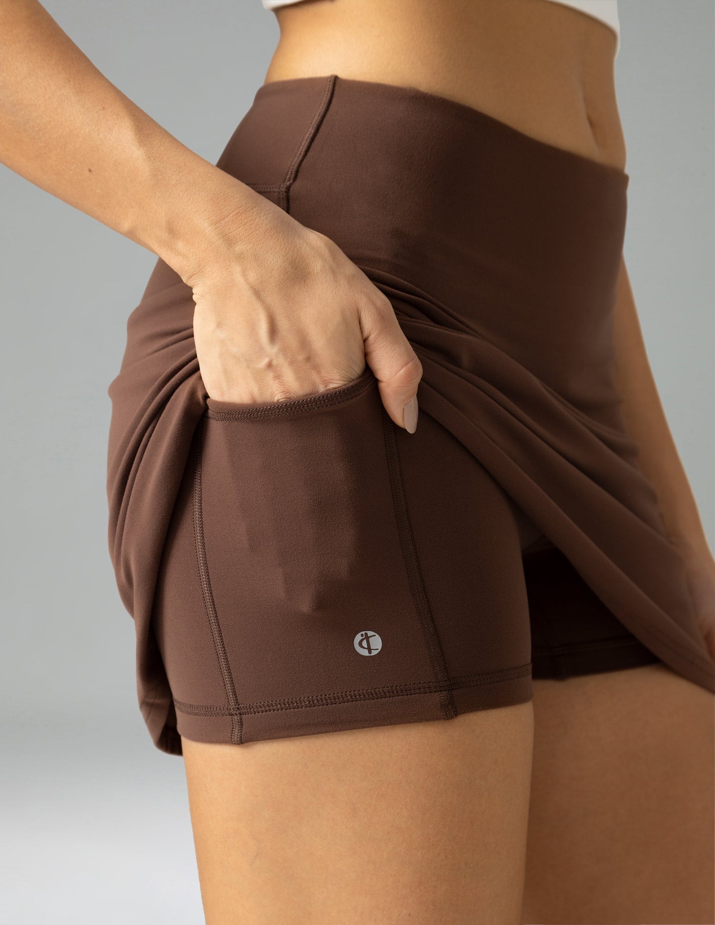 Dreamlux High Waisted Seamless Work Skirt w/ Built-in Shorts & Pockets 3