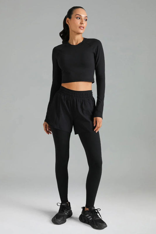 Dreamlux Long Sleeve Cropped Workout Shirt 0