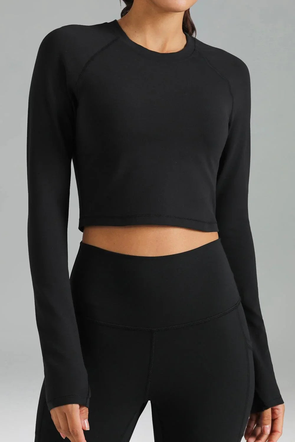 Dreamlux Long Sleeve Cropped Workout Shirt 1