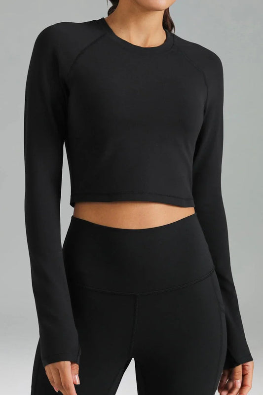 Dreamlux Long Sleeve Cropped Workout Shirt 2