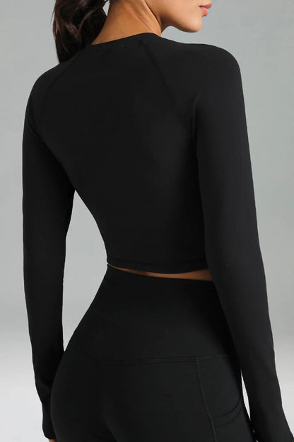 Dreamlux Long Sleeve Cropped Workout Shirt 4