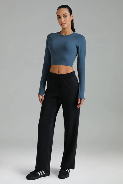 Dreamlux Long Sleeve Cropped Workout Shirt 6