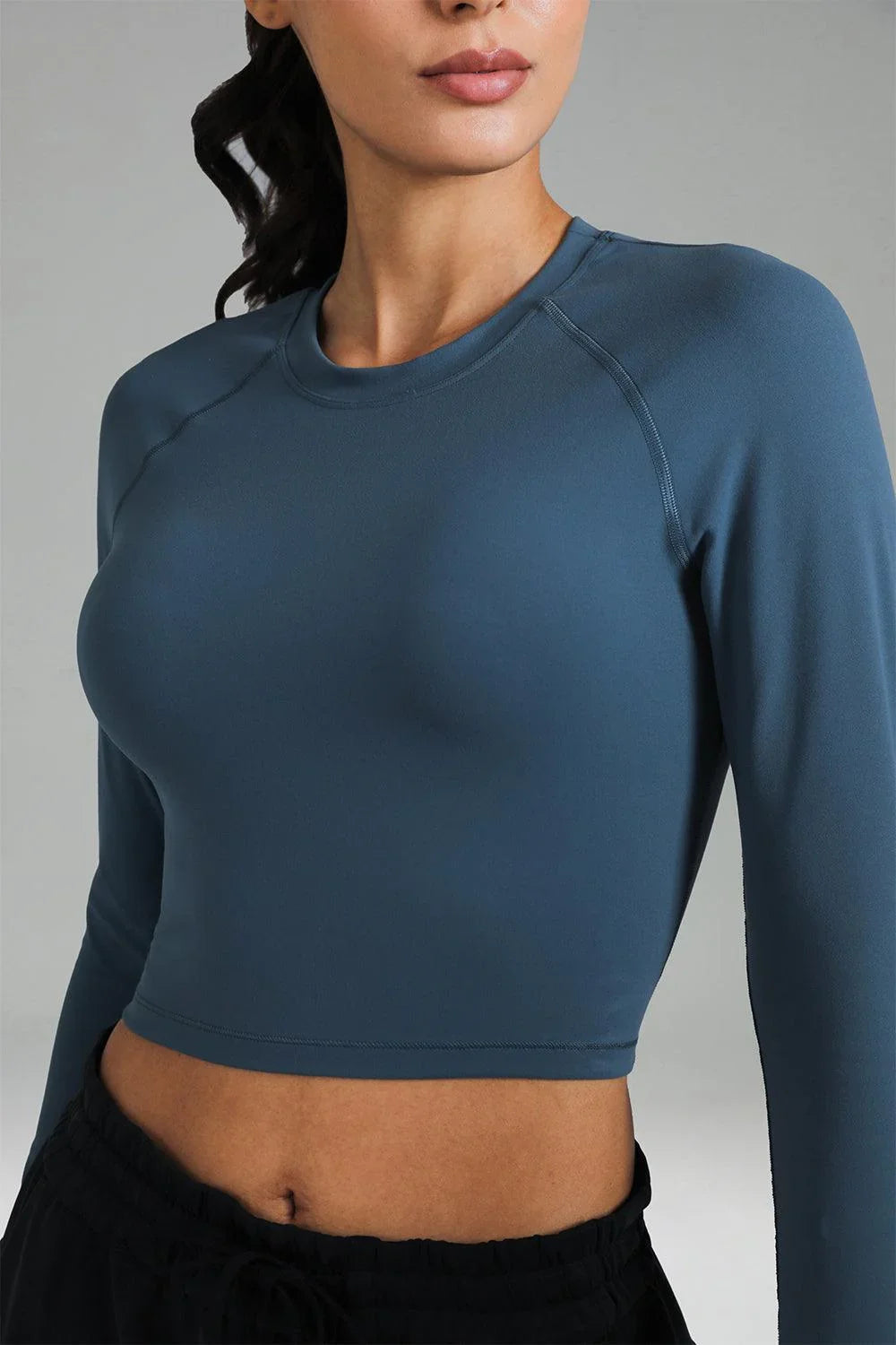 Dreamlux Long Sleeve Cropped Workout Shirt 7