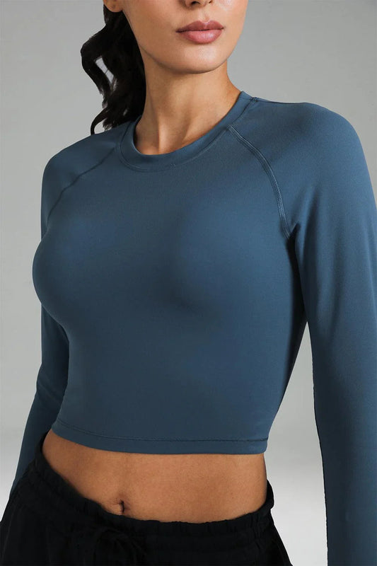 Dreamlux Long Sleeve Cropped Workout Shirt 7